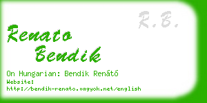 renato bendik business card