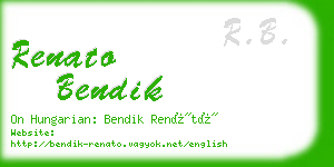 renato bendik business card